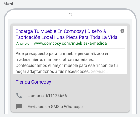 Ejemplo anuncio copy google ads_indigitall